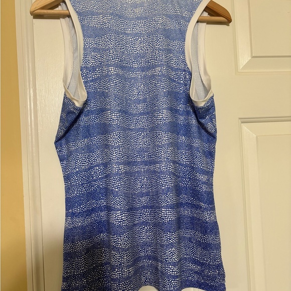 Nike GOLF Dri-Fit Women’s Sleeveless Top Shirt Blue/White Swoosh Size Medium - Picture 8 of 13